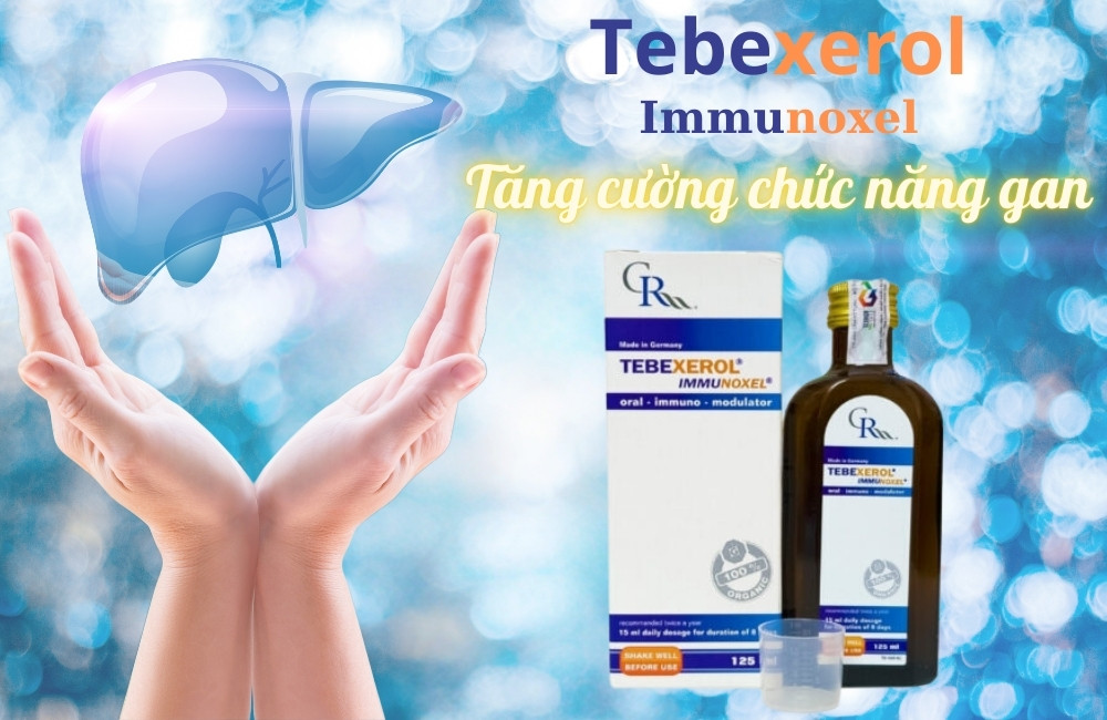 Tebexerol Immunoxel chứa các thành phần thảo dược, giúp chống oxy hóa mạnh mẽ và hỗ trợ gan trong quá trình tái tạo và giải độc