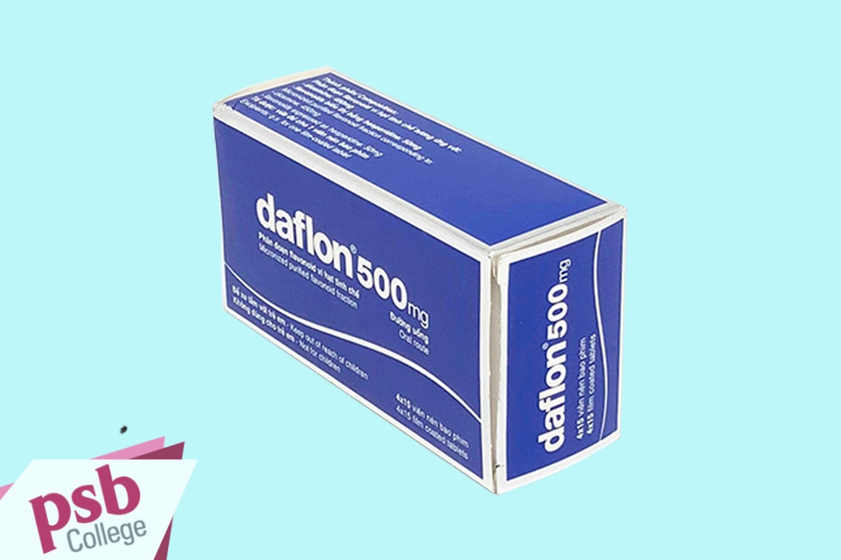 Góc chụp khác của hộp thuốc Daflon