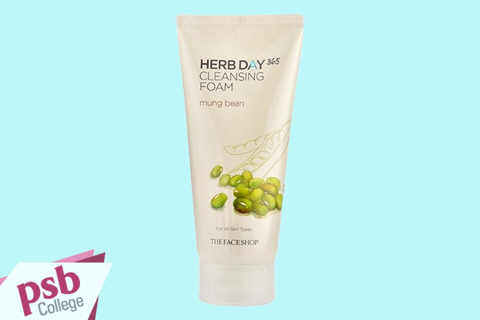 Sữa rửa mặt the face shop herb day 365 Cleansing Foam Mung Beans