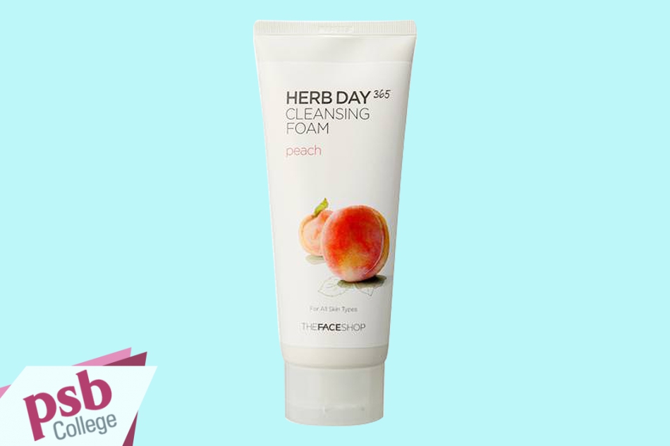 Sữa rửa mặt Sữa Rửa Mặt The Face Shop Herb Day 365 Cleansing Foam Peach