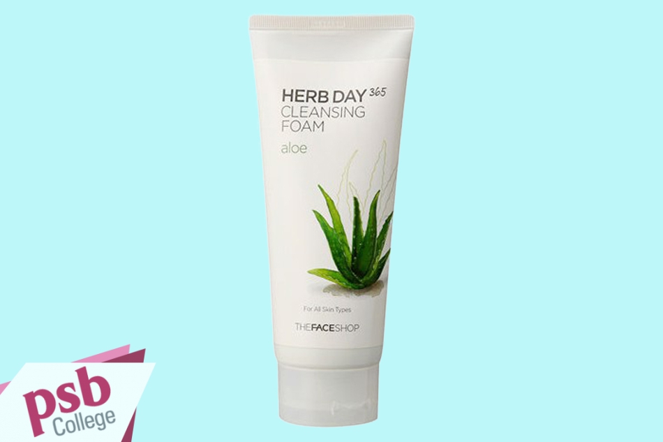 Sữa rửa mặt The Face Shop Herb Day 365 Cleansing Foam Aloe