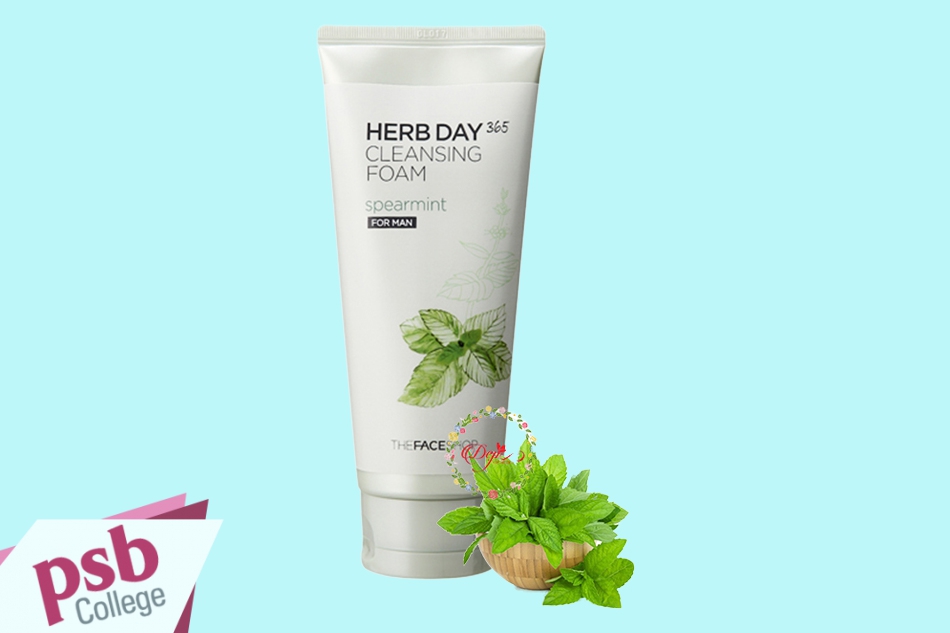 Sữa rửa mặt The Face Shop Herb Day 365 Cleansing Foam Spearmint