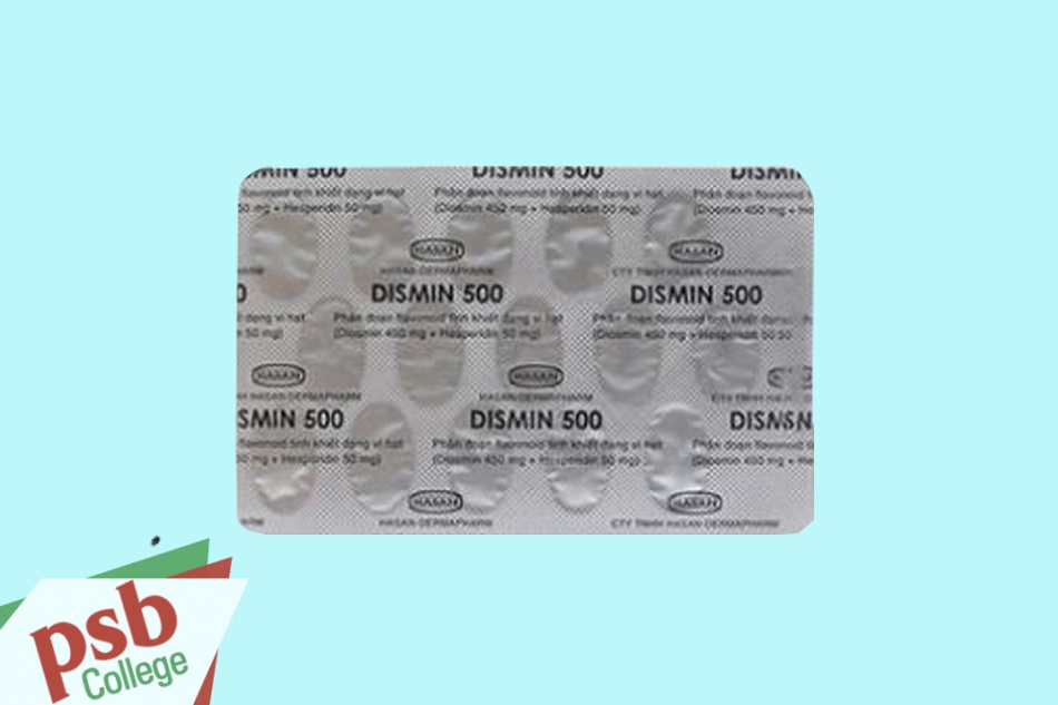 Hình ảnh mặt sau của vỉ thuốc Dismin