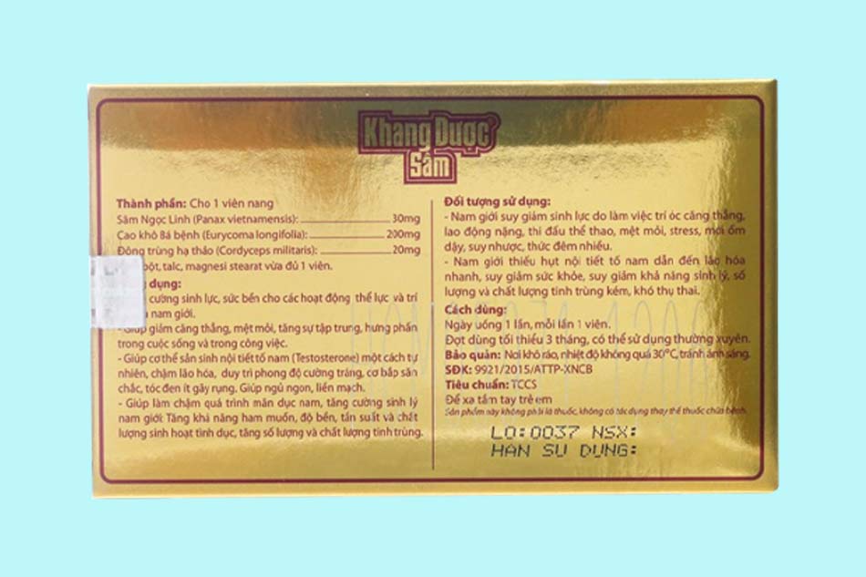 Thông tin về sản phẩm Khang Dược Sâm