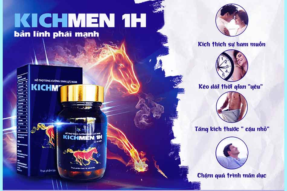 Kichmen 1h giúp tăng cường sinh lý phái mạnh