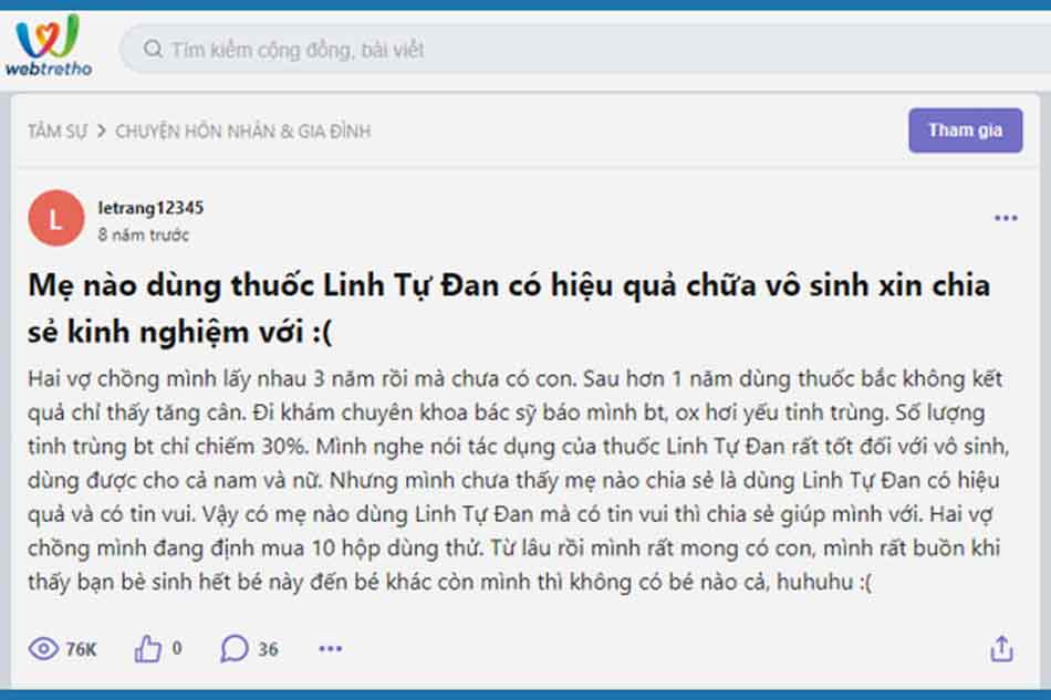 Review Webretho về Linh Tự Đan