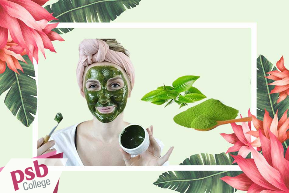 Mặt nạ dưỡng da bằng bột matcha, bột trà xanh giúp tẩy da chết, sạch mụn