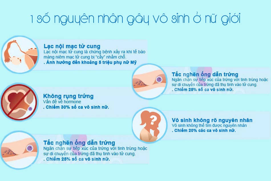Nguyên nhân gây vô sinh ở nữ giới