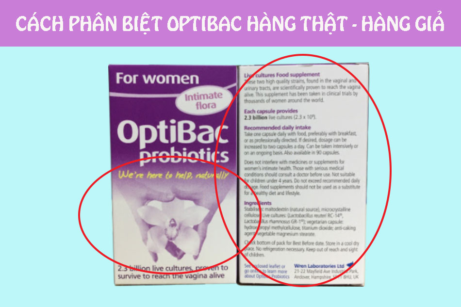 Cách phân biệt Optibac hàng thật hàng giả