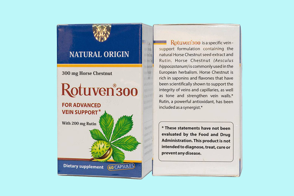 Mặt trước và sau hộp Rotuven