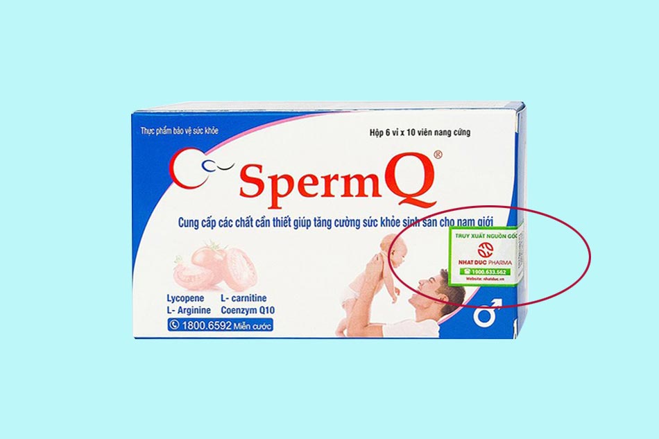 Tem chống giả của nhà phân phối trên sản phẩm SpermQ
