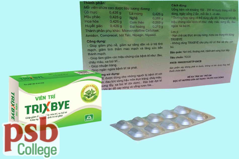 Thành phần viên trĩ Trixbye