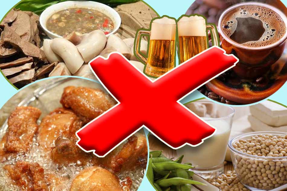 Một số thực phẩm không nên ăn
